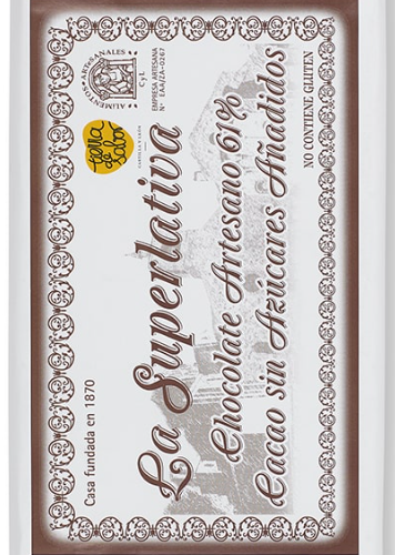 Chocolate 61% cacao sin azúcares añadidos La Superlativa de Toro