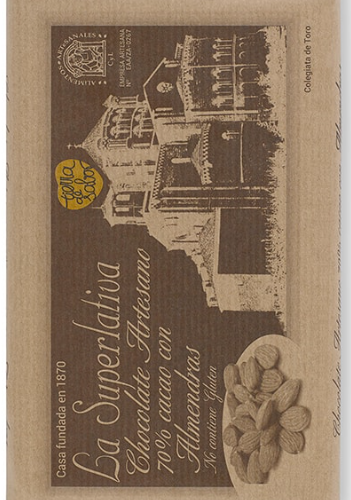 Chocolate 70% cacao con almendras La Superlativa de Toro