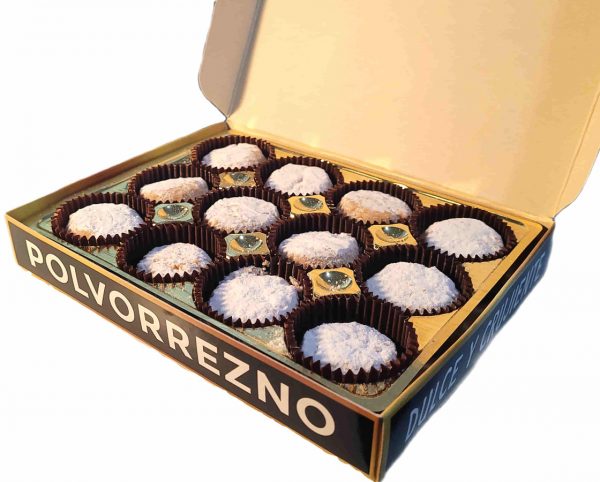 Polvorrezno polvorón artesano con torrezno de Soria